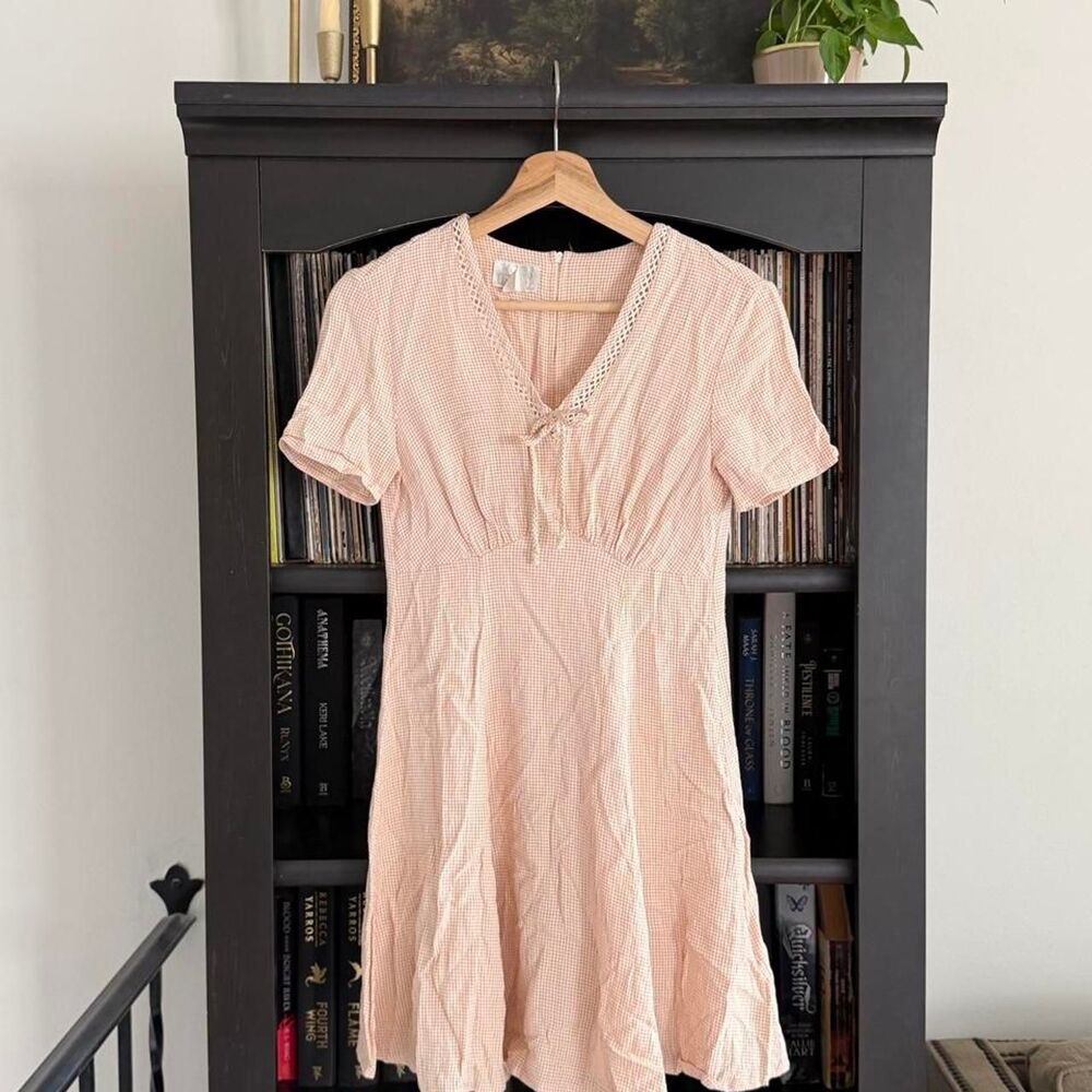 Moda-international Women's Tan and White Dress